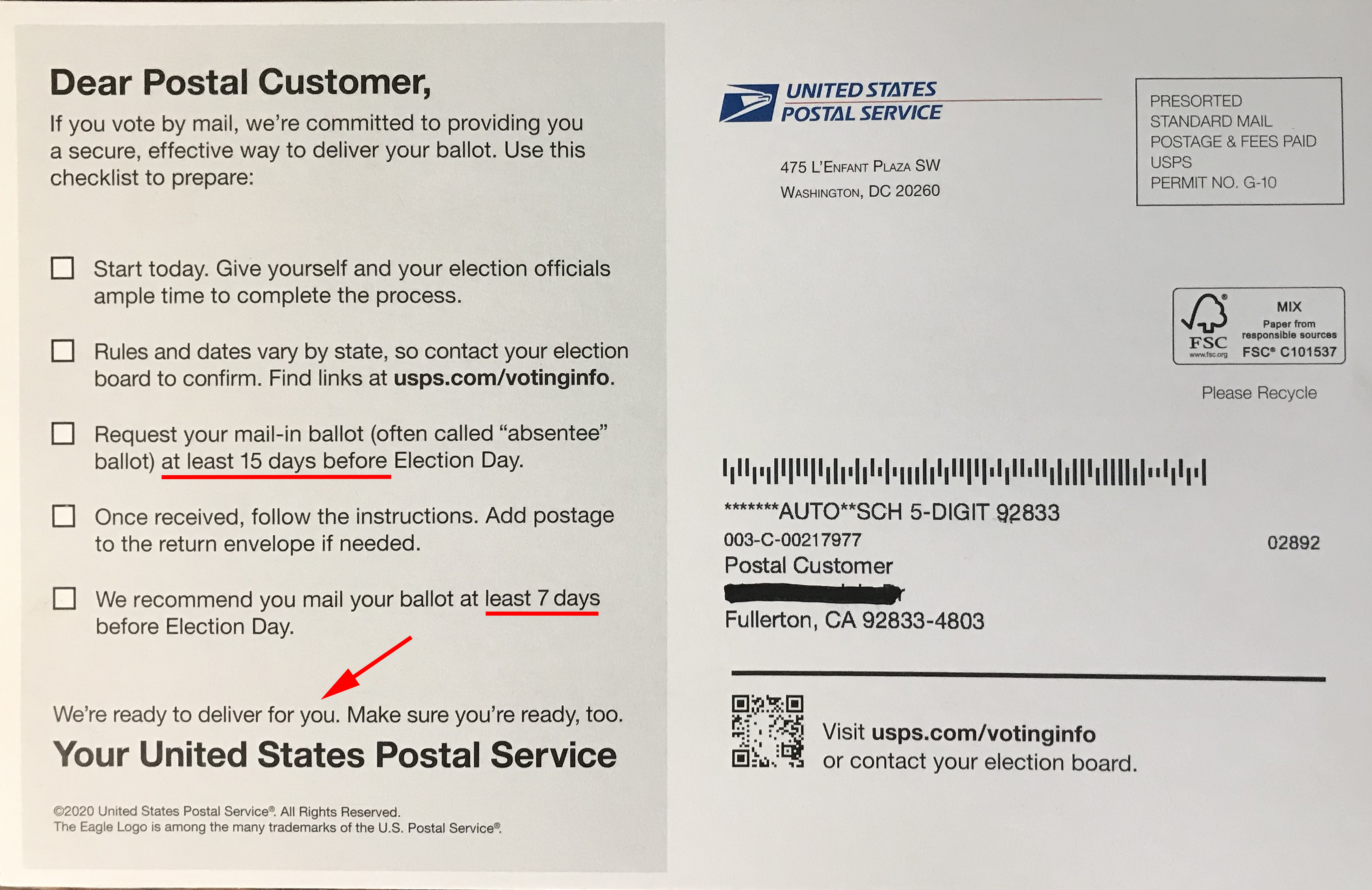 Mail In USPS Mail-In Ballot Instructions – Welcome to the World of Fritz von Coelln
